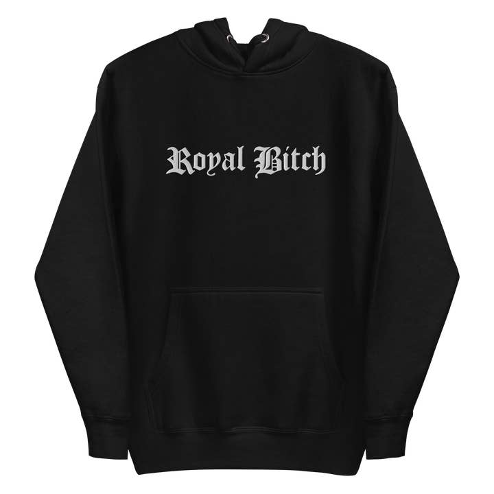Sudadera con capucha unisex Royal Bitch para venta al por mayor de Goth Cloth Co.