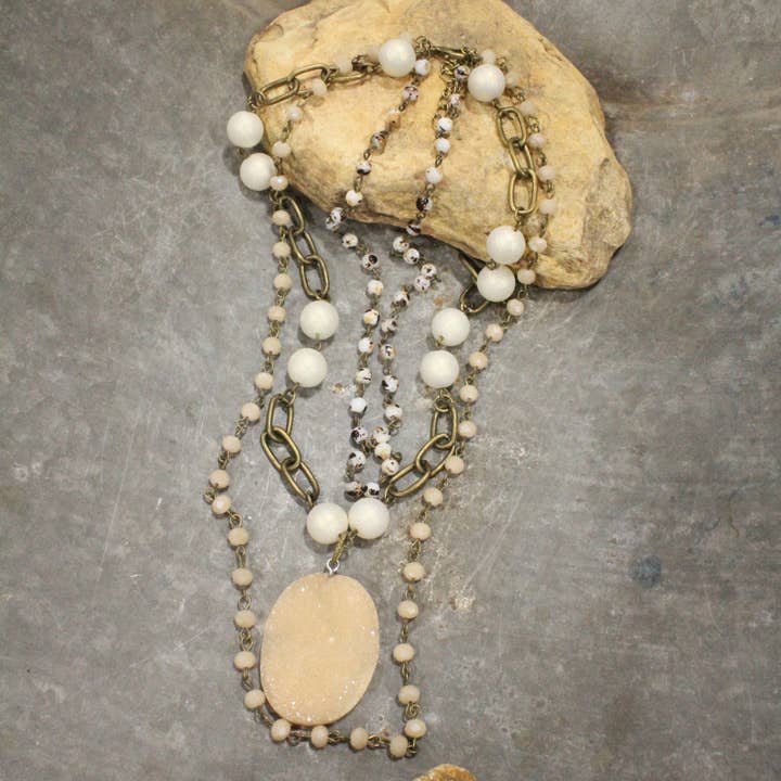 The Primitive Peddler, Inc. - Wholesale Charm/Dangle Bracelet - A Stones Throw Layered Necklace1