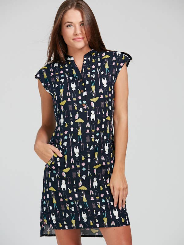 Pretty Chic Moder Print Dress for wholesale by SM WARDROBE
