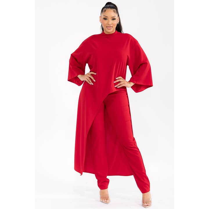 Plus Size Tunic Top and Pant Set for wholesale by DORCAS