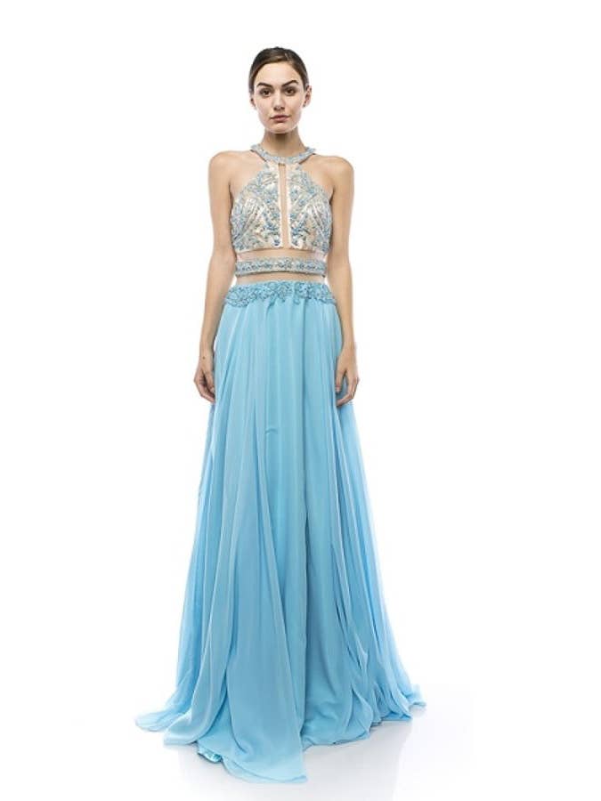 Chicas - Vente Robe – femme - Robe longue en mousseline à parties transparentes. VERSION 60087