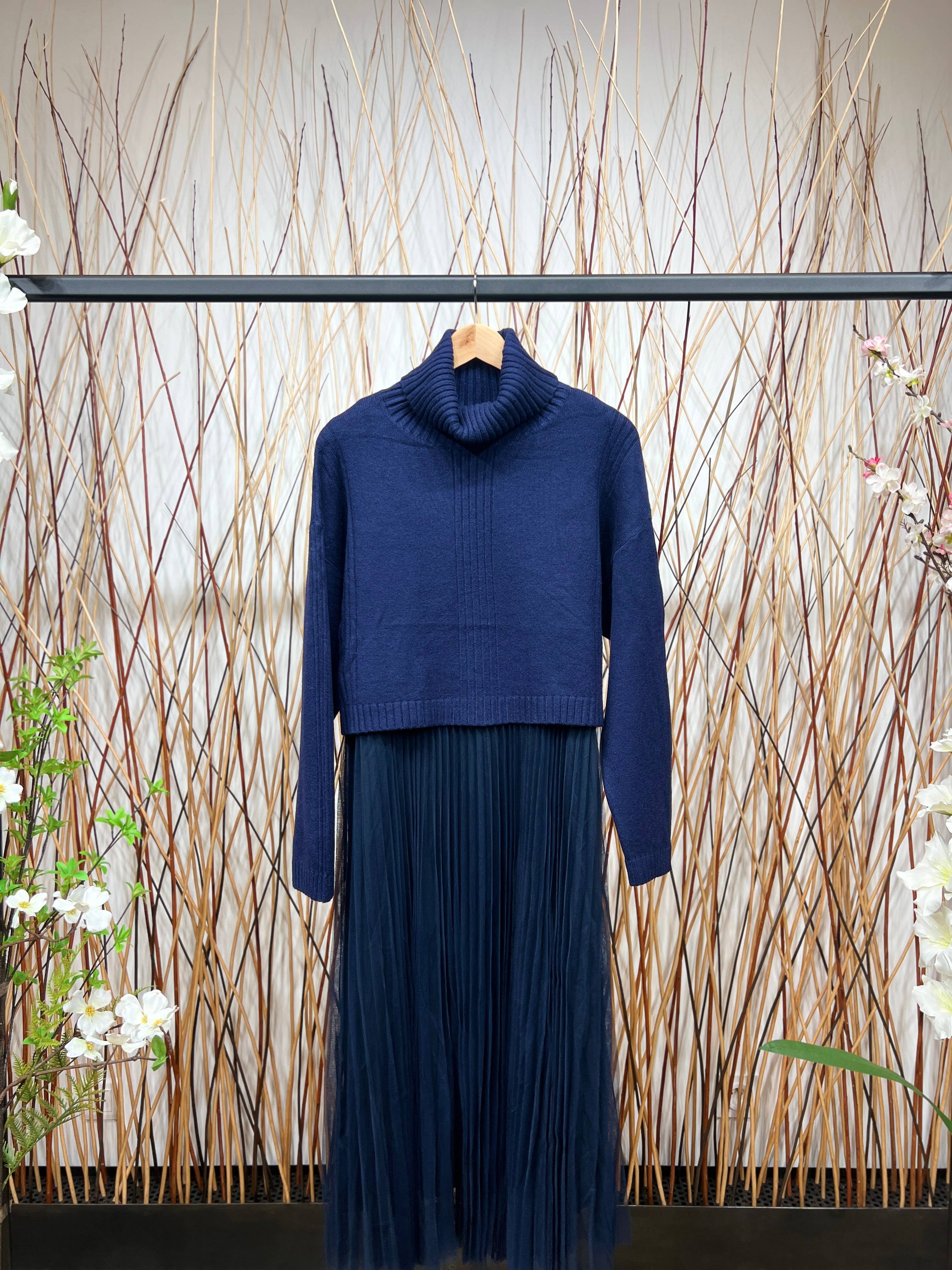 L'Emotion - Vente Ensemble haut et jupe - Femme - Ensemble Pull & Robe Cropped Côtelé Col Roulé Relief4