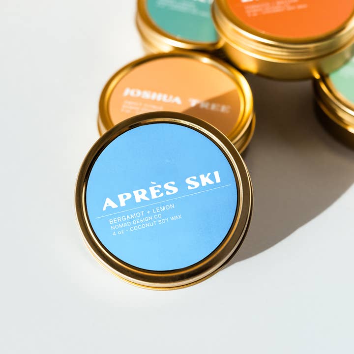 Nomad Design Co - Wholesale Travel candles - Apres Ski Travel Tin Candle2