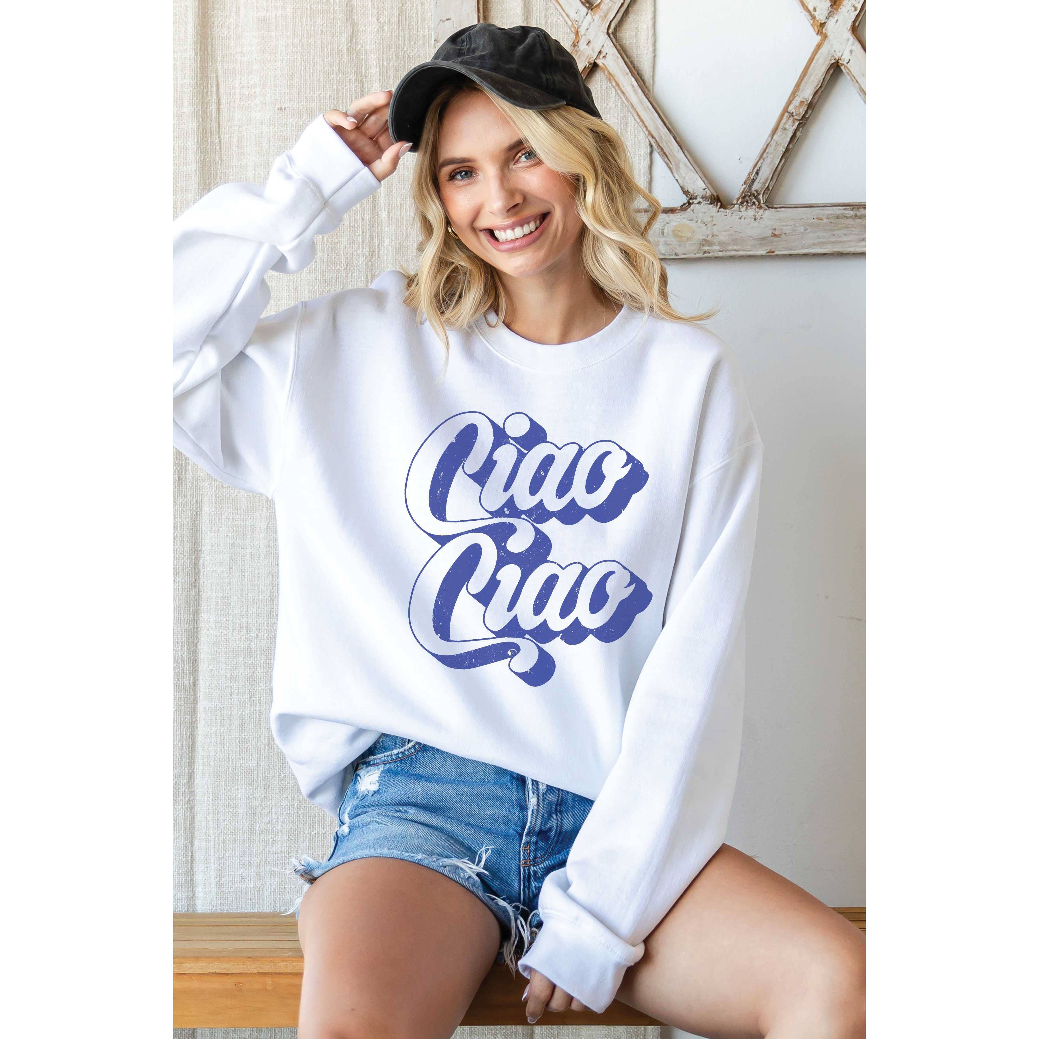 BLUME & CO. - Vente Sweat-shirt à imprimés – femme - Sweat-shirt graphique Ciao Ciao1
