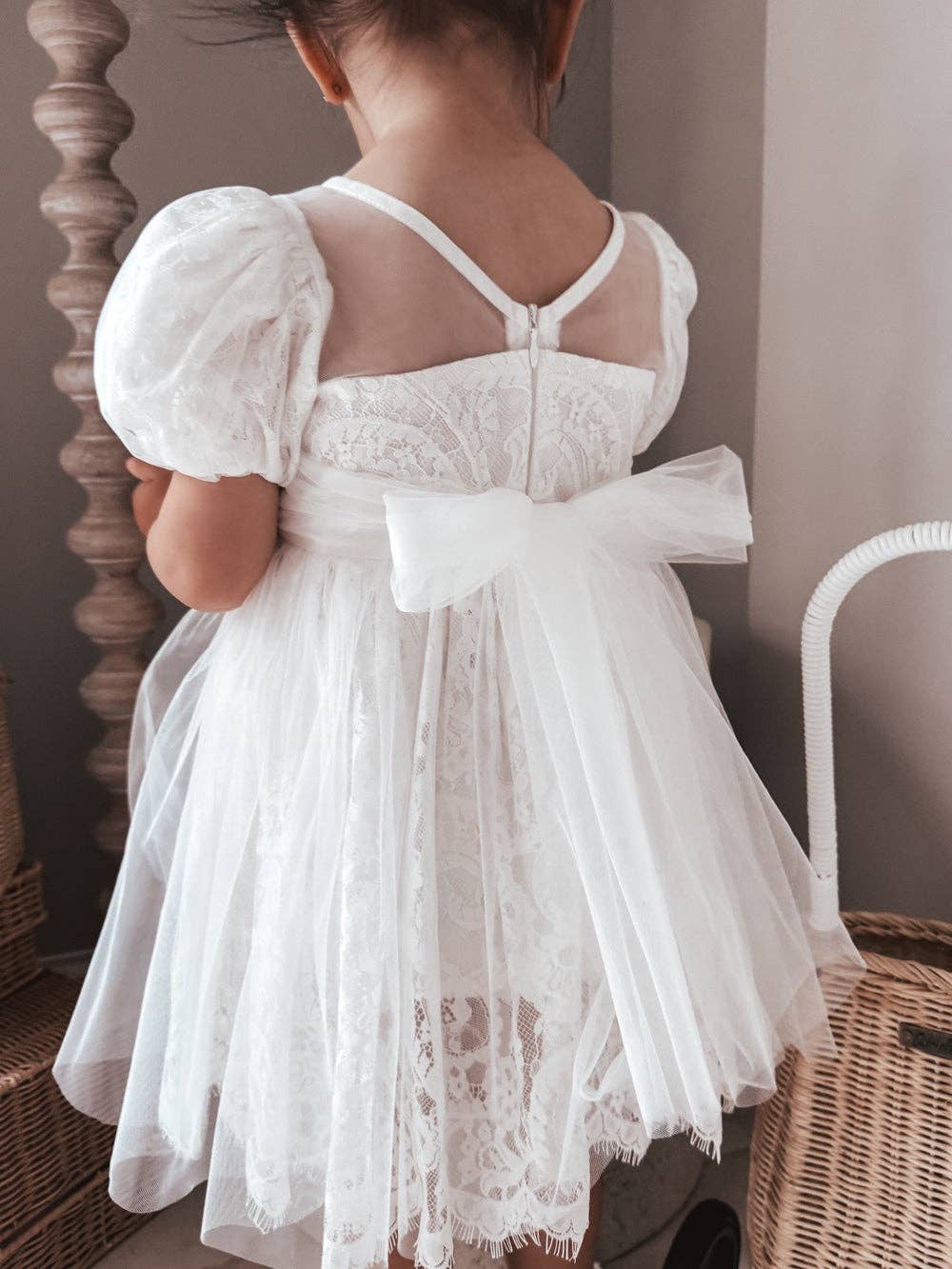 A Little Lacey – wholesale Dress – Kids – Genevieve Girls White Lace Dress12