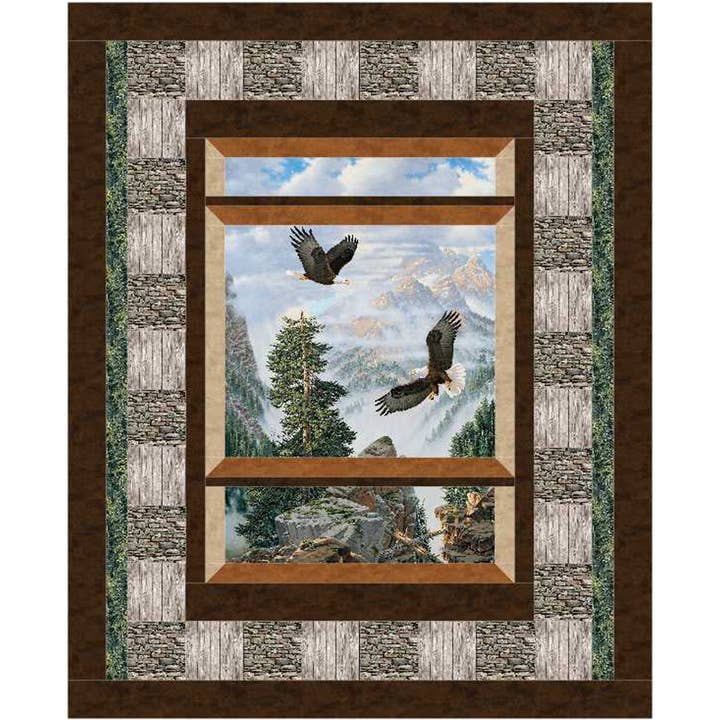 Motif de courtepointe vue d'oiseau BS2-445w - Produit en gros pour la vente par QuiltWoman