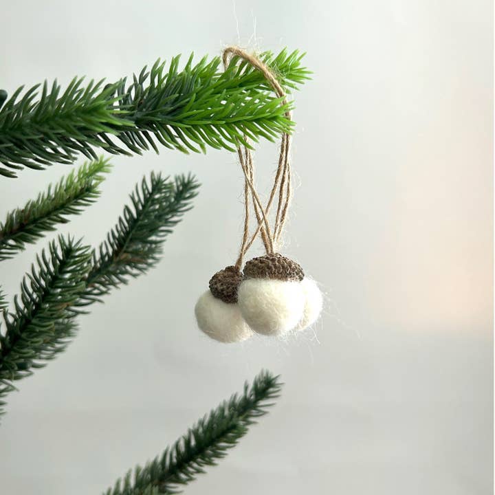 Town & Earth - Wholesale Ornament - Felt Acorn Christmas Ornaments | Eco-Friendly Holiday Decor3