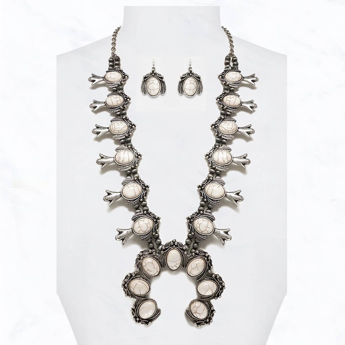 Suzie Q USA – Engroshandel Smykkesæt – Semi ægte sten vestlige halskæde øreringe sæt1