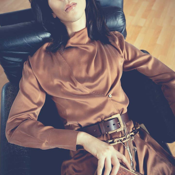 Silk Dress - Copper for wholesale by PiPPiCA