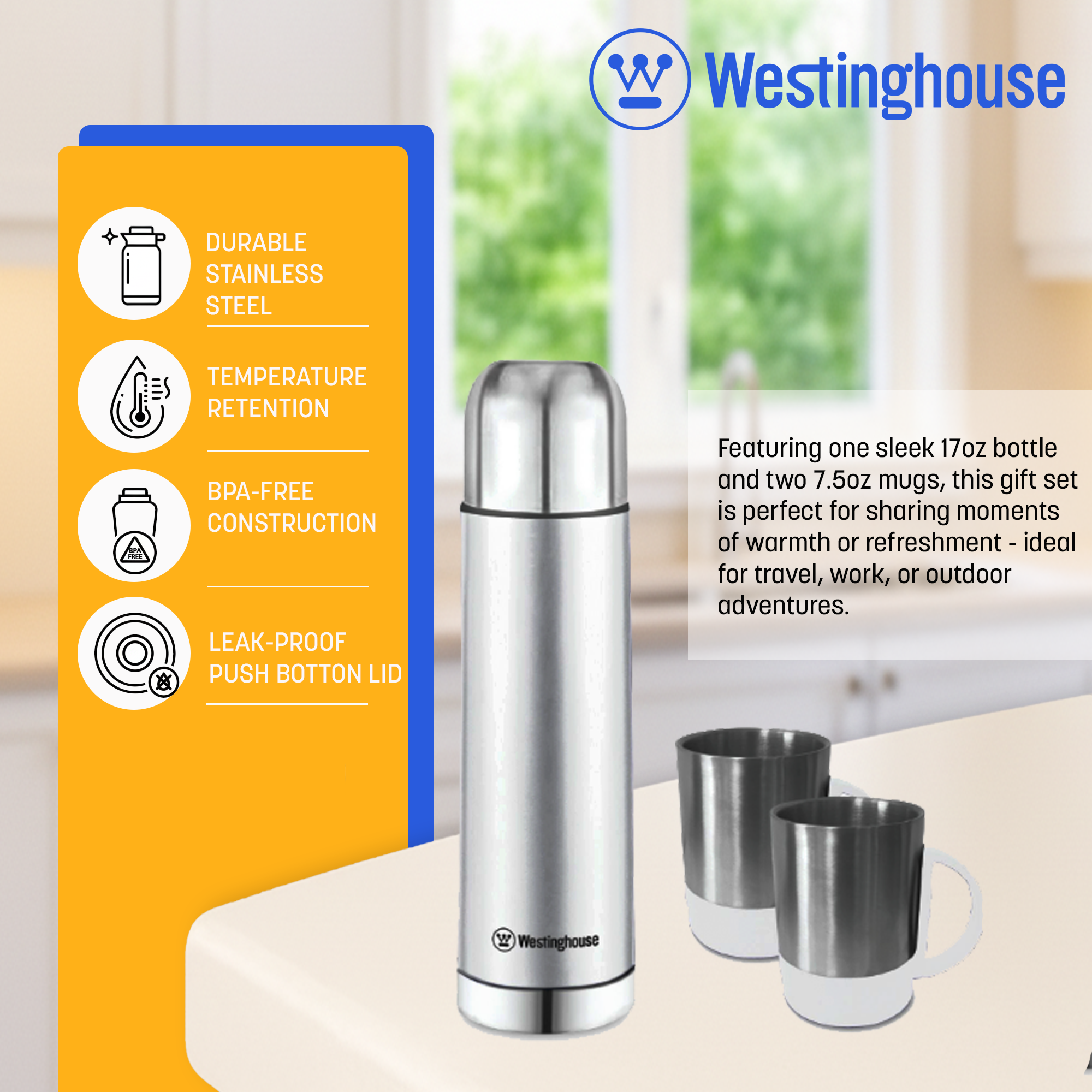 Westinghouse - Wholesale Flask - Westinghouse Thermos Flask Gift Set9