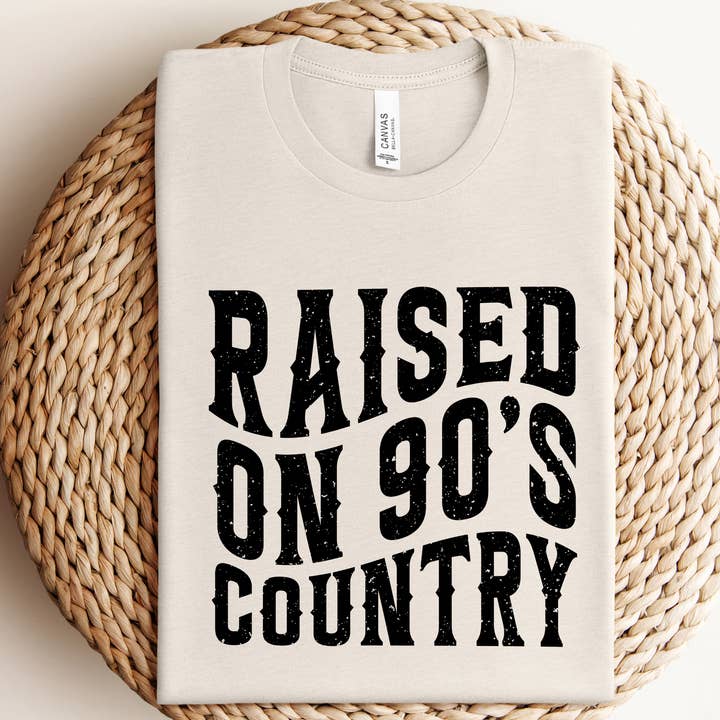 Willow Poppy – Großhandel T-Shirt mit Siebdruck – Damen – Aufgewachsen auf 90er Country-Grafik-T-Shirt2