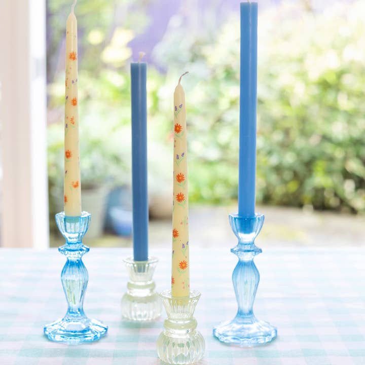 Talking Tables UK - Wholesale Candle holder - Boho Green Glass Candle Holder, Sml1