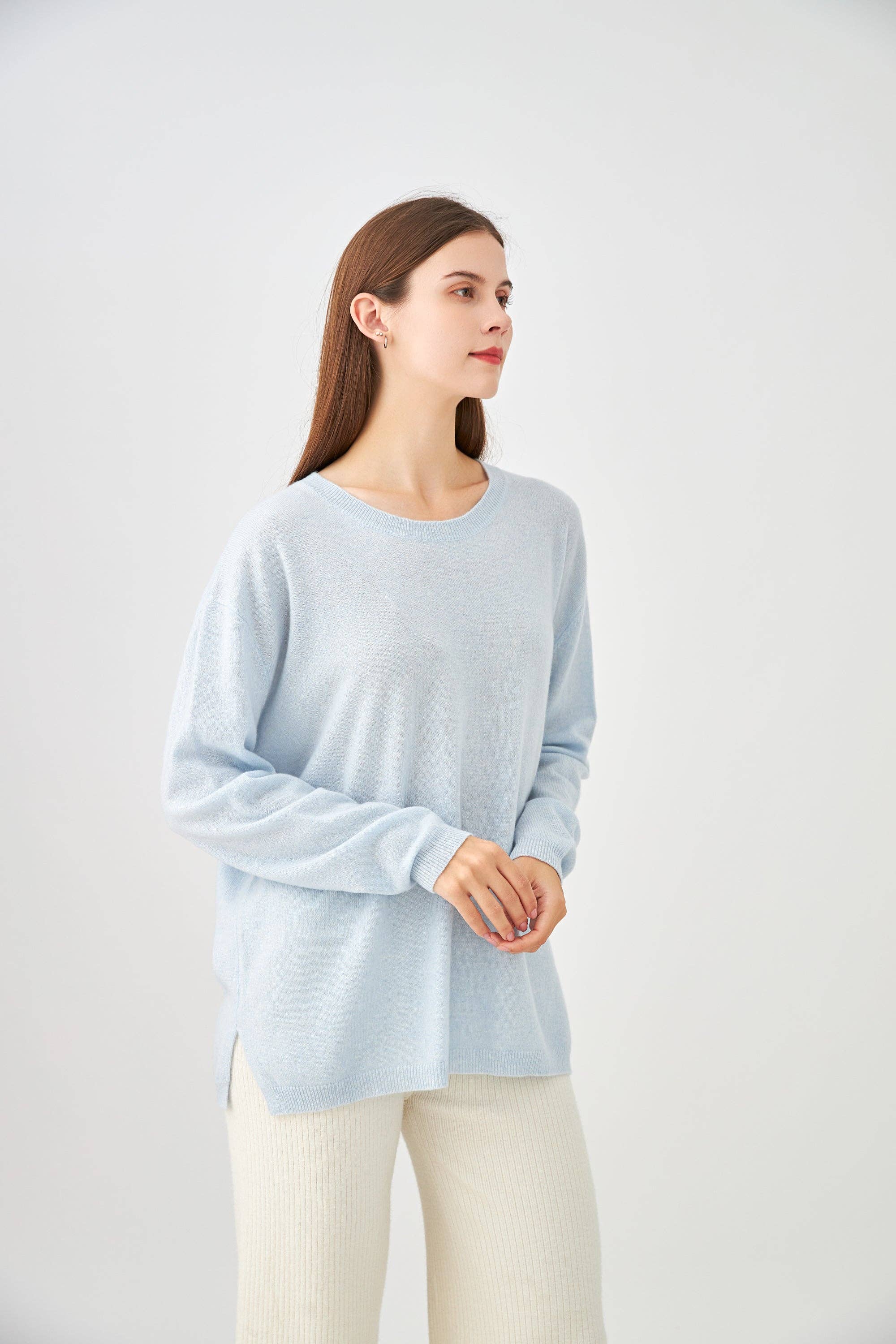 jw.atelier – Engroshandel Tunika - Dame – Træk 100% kashmir rund hals oversize11