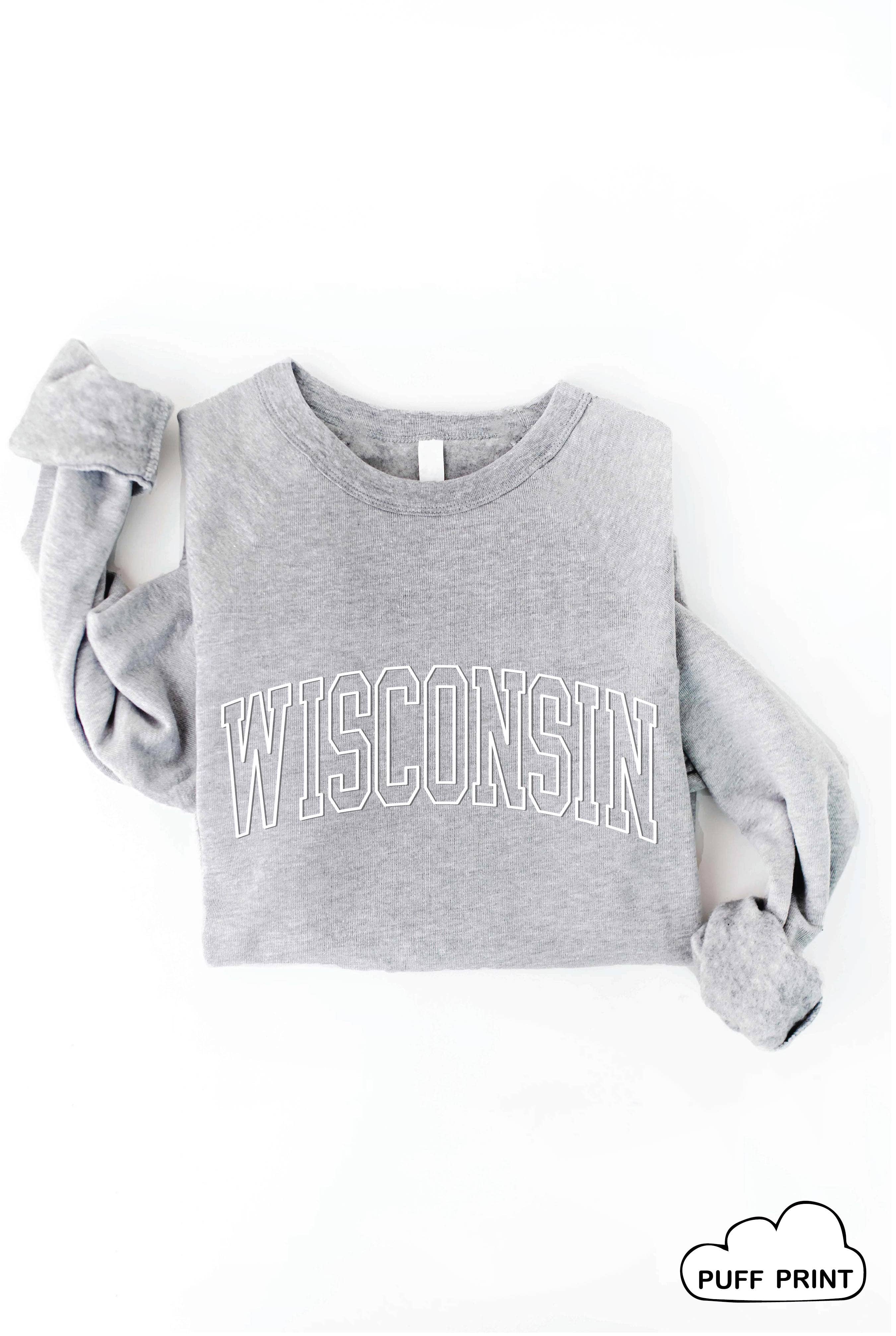 OAT COLLECTIVE - Vente Sweat-shirt à imprimés – femme - Sweat-shirt graphique WISCONSIN PUFF PRINT6