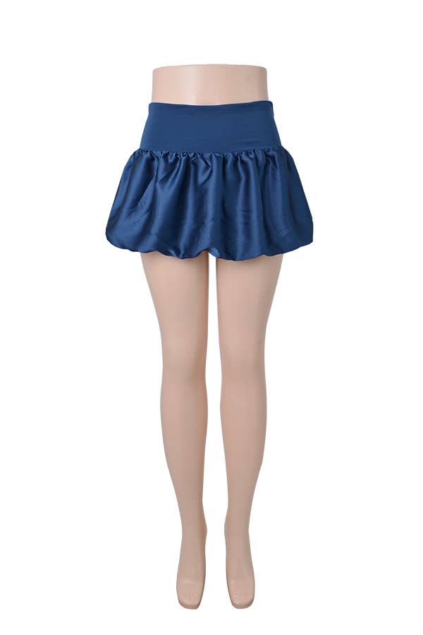 Color 5 – wholesale Skirt – Women’s – Balloon bubble ruffle mini  skirt  w/lining and shorts under5