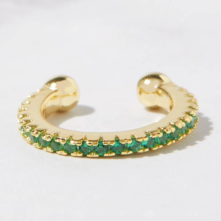 Emerald Ear Cuff for wholesale by Sami Jewels