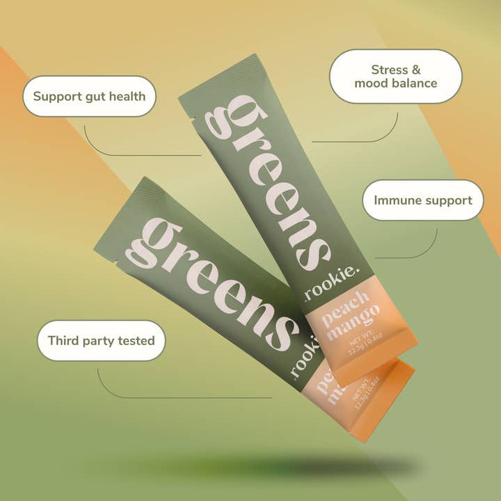 Rookie Wellness - Wholesale Powdered Health Drink - Peach Mango Superfood Powder Drink Mix: Gut & Immune Health3