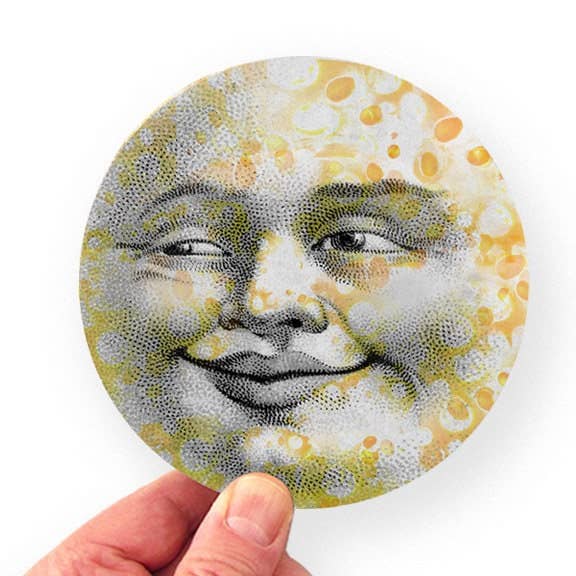 Luna Moon Wall Hanging, Celestial Full Moon Wall Art for wholesale by Silva Ware By Walter Silva