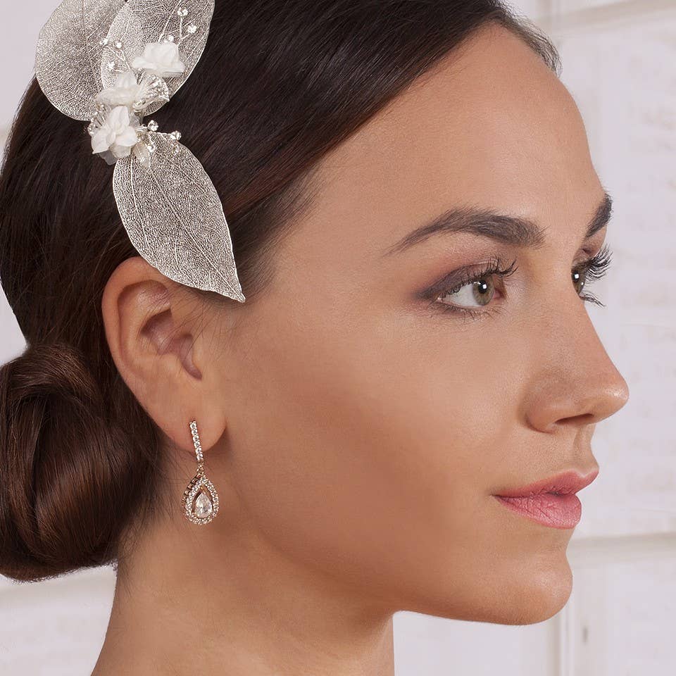 Flormoda - Vente Boucles d'oreilles pendantes - Boucles d’oreilles Céline en or rose1