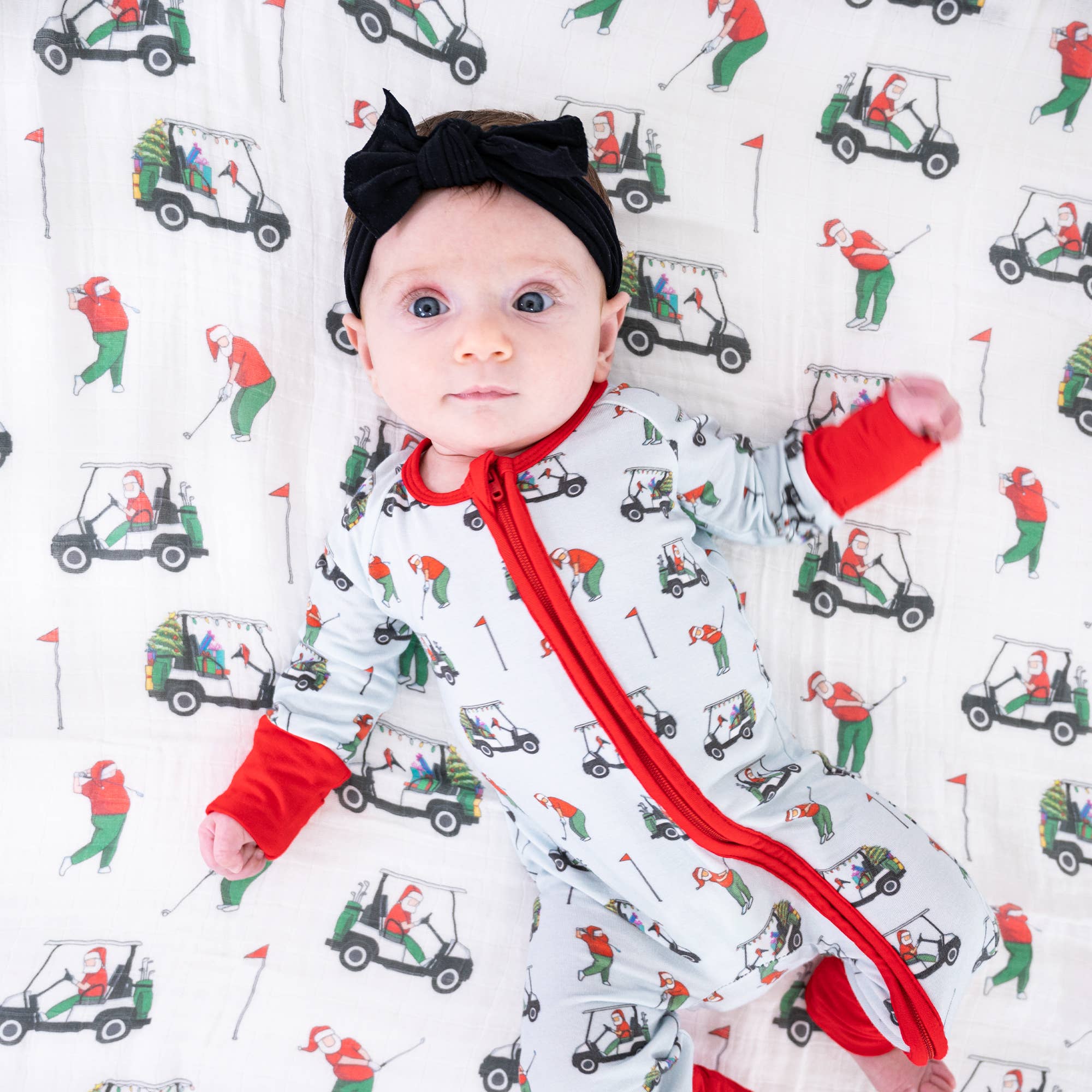 LollyBanks – wholesale Lindning - Baby – Julhelgtema Baby Muslin Swaddle Filt 47"x47"7