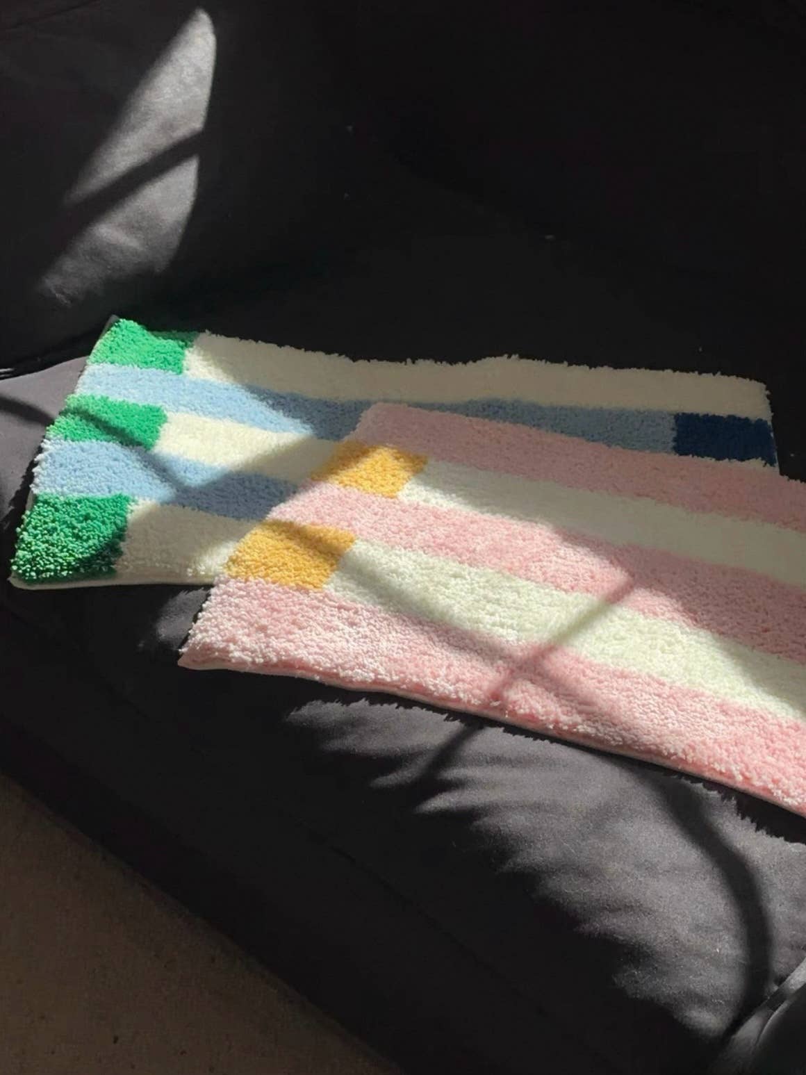 INSPECIAL HOME - Wholesale Bath Mat - Ultra Soft Whimsical Dopamine Stripe Bath Rug, Absorbent Mat9