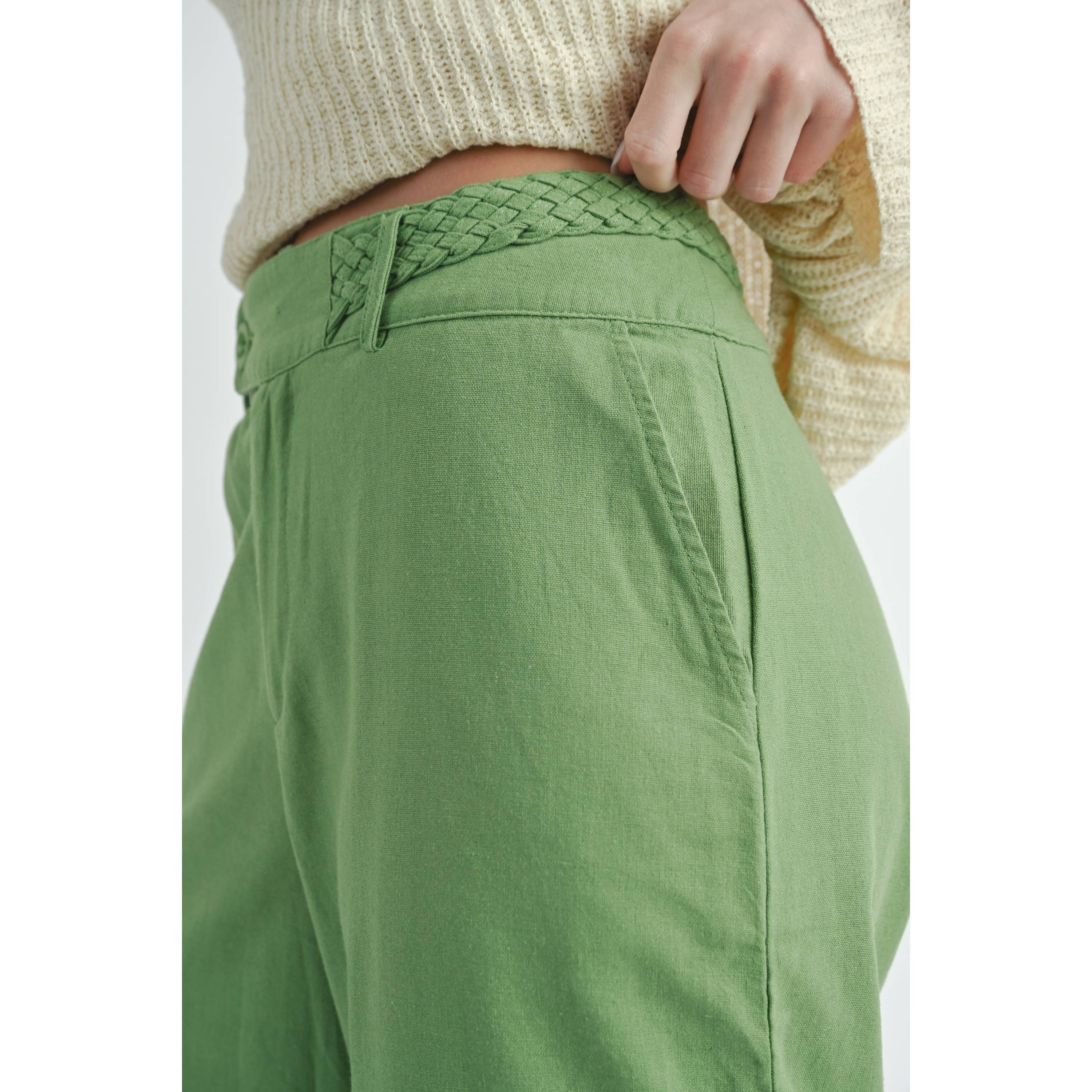 Peace Love Line – Großhandel Hose – Damen – PL1807 - LANGE LEINENHOSE MIT TASCHEN13