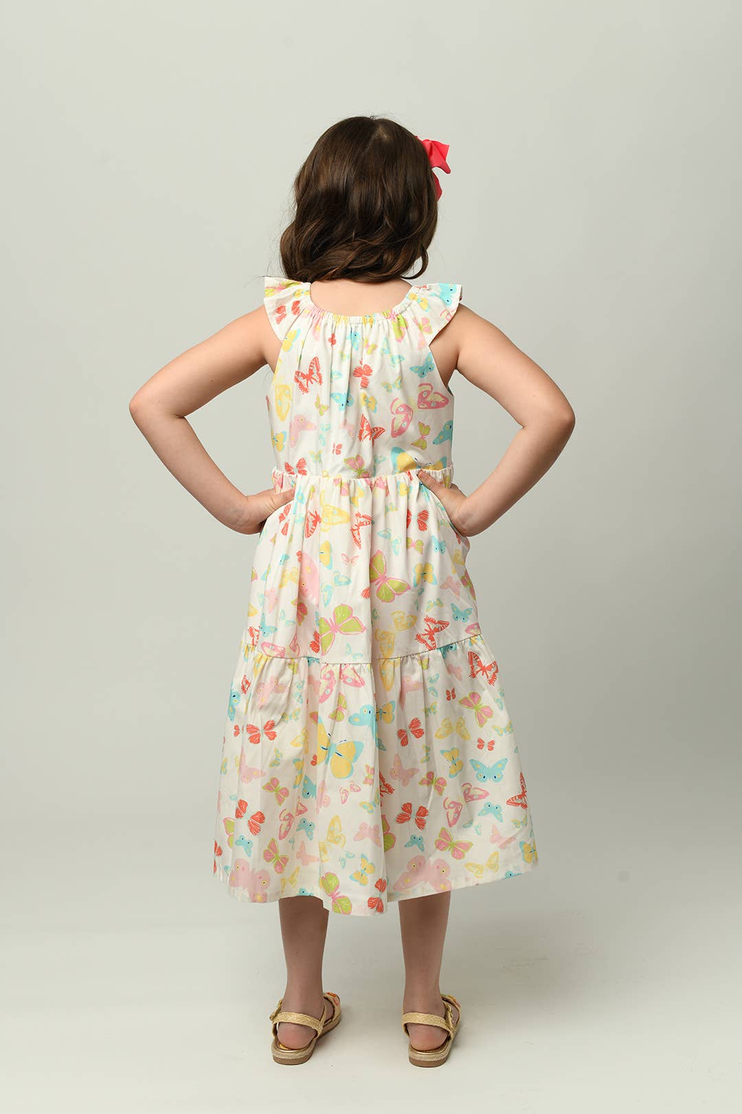 Minna - Wholesale Dress - Kids - Tiered Twirl Dress - Butterfly Ballet Petal Pastels5
