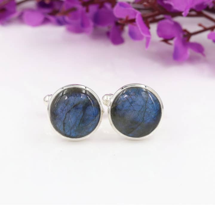 Jay Jools - Wholesale Cufflinks - Labradorite Cufflinks: 925 Silver Men's Handmade Jewelry1