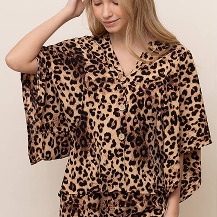 Haut de plage à imprimé léopard pour femme pour la vente par Fashion City