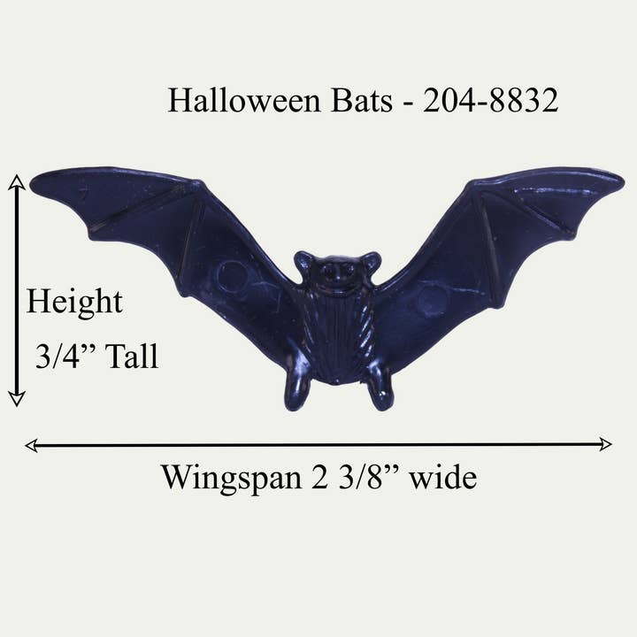 Meyer Imports - Wholesale Decorative Figurine - Die-Cast Plastic Halloween Bats | Set of 6