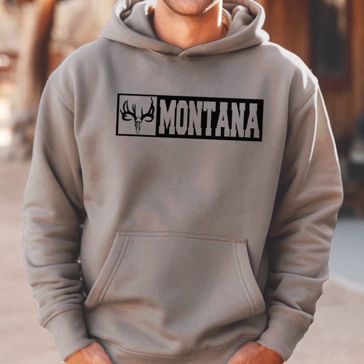 Back Road Designs - Wholesale Hoodie - Men's - MEN'S WHITETAIL MONTANA HOODIES (MULTIPLE COLORS)