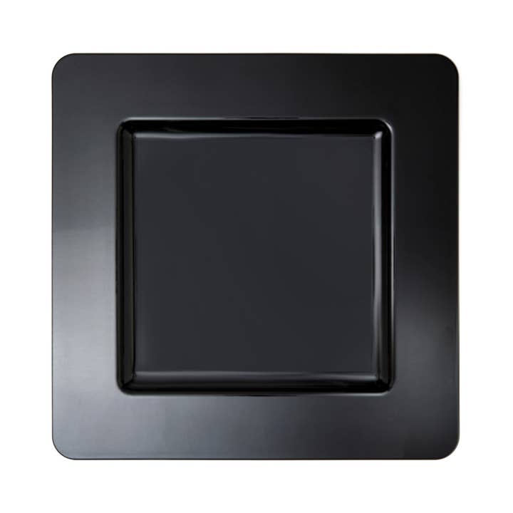 Flat Edge Square Plastic Charger Plate 13" - Black and other Purchase Wholesale flat square medium. Free Returns & Net 60 Terms on Faire trending on Faire.
