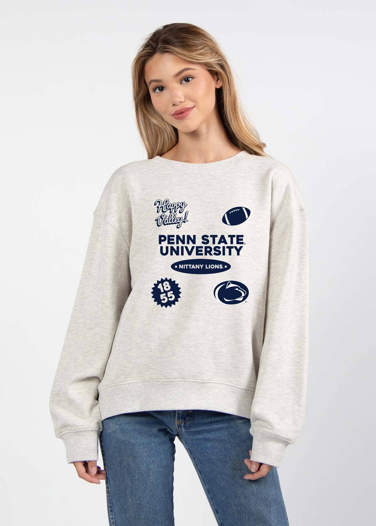 chicka-d - Wholesale Graphic Sweatshirt - Women's - Penn State Nittany Lions Old School Crew0