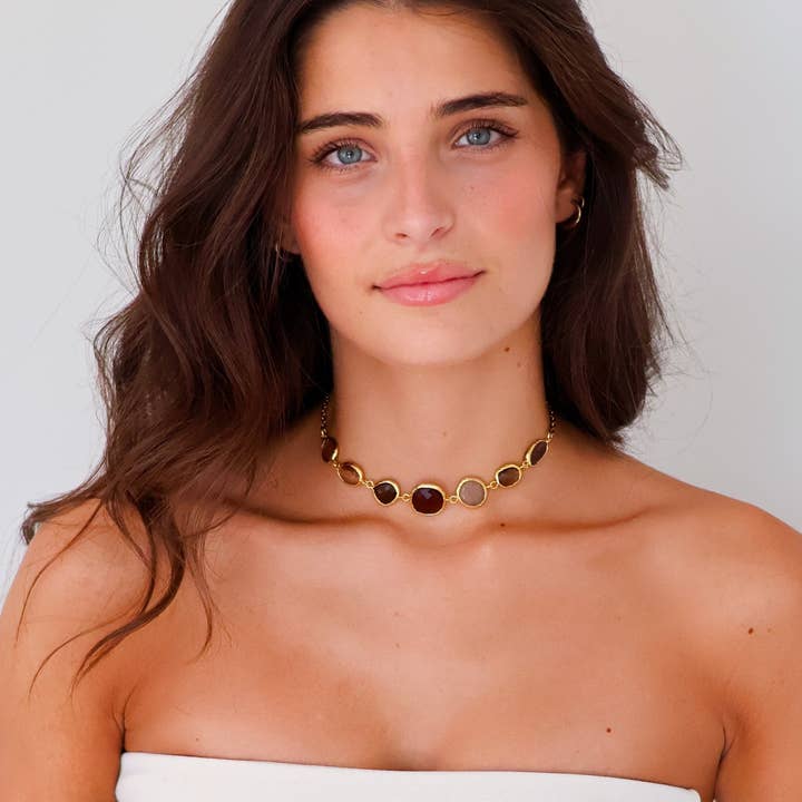 Woonder - Wholesale Choker/Collar - Chocker Brown Path2