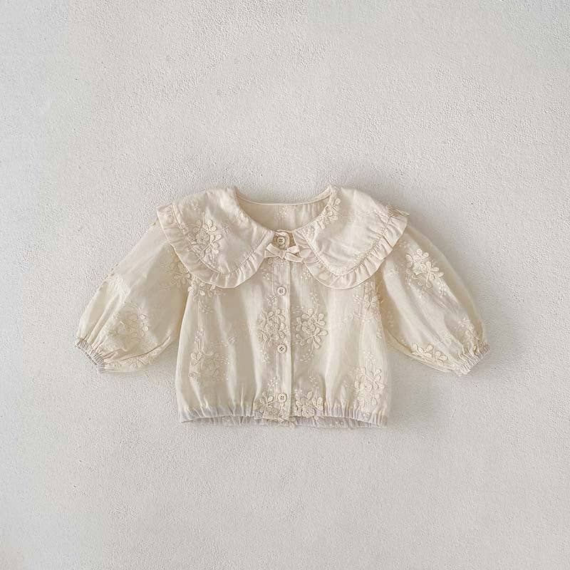 MyKids-USA® - Wholesale Clothing Set - Baby - Arrival Summer Baby Kids Girls Solid Color Floral Embroidery Dress, Shirt And Overalls bodysuit – Sister Matching Set0