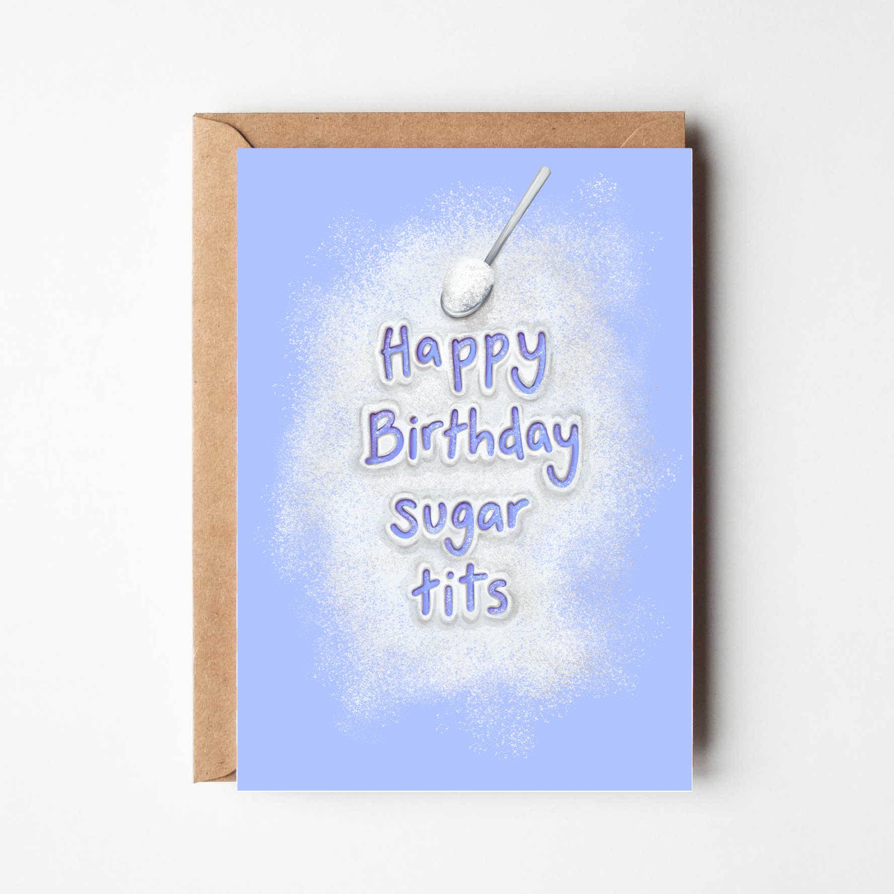 Katie Tinkler illustration – Großhandel Geburtstagskarten – Grußkarte „Happy Birthday Sugar Tits“