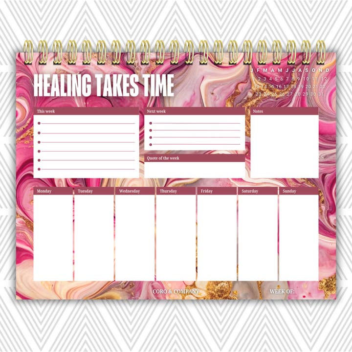 Planificateur de bureau hebdomadaire • 8,5 x 11" pour la vente par CoRo & Company