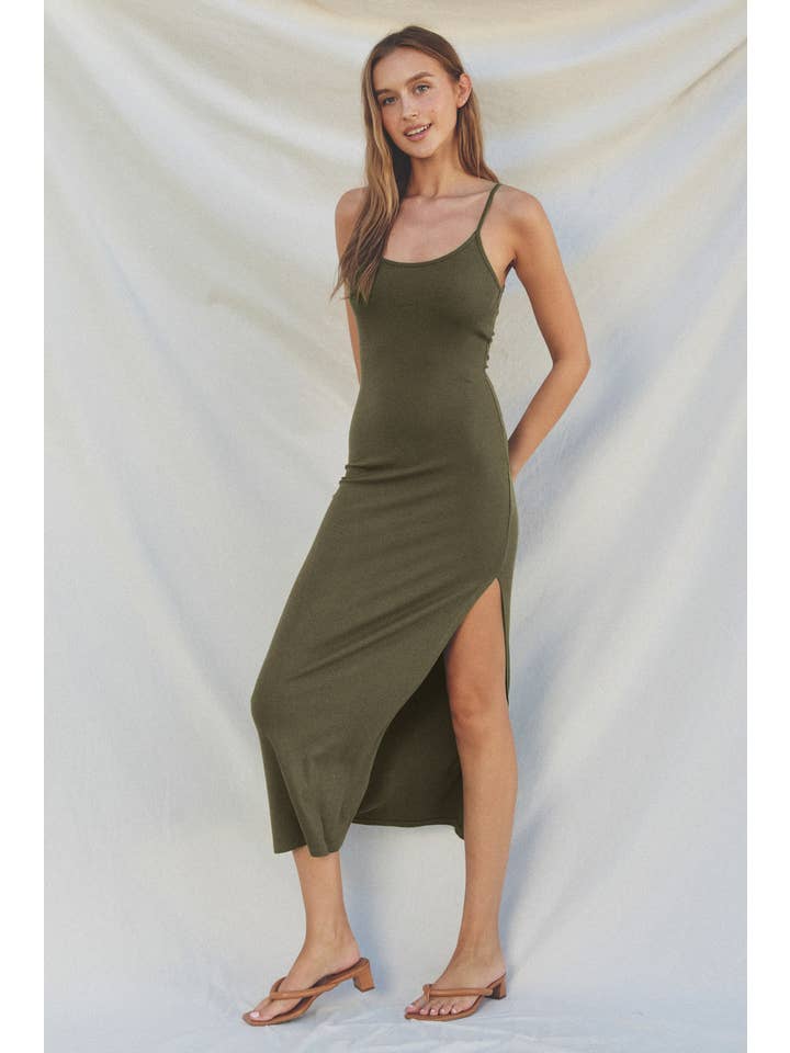 Dress Forum - Vente Robe – femme - Robe longue moulante en tricot côtelé (1)30