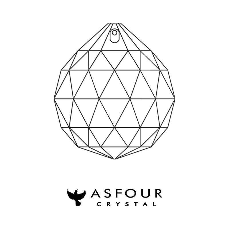 Casa Lotus – Pedra/cristal espiritual por atacado – Bola de Cristal Multifacetado Asfour - 50 mm1