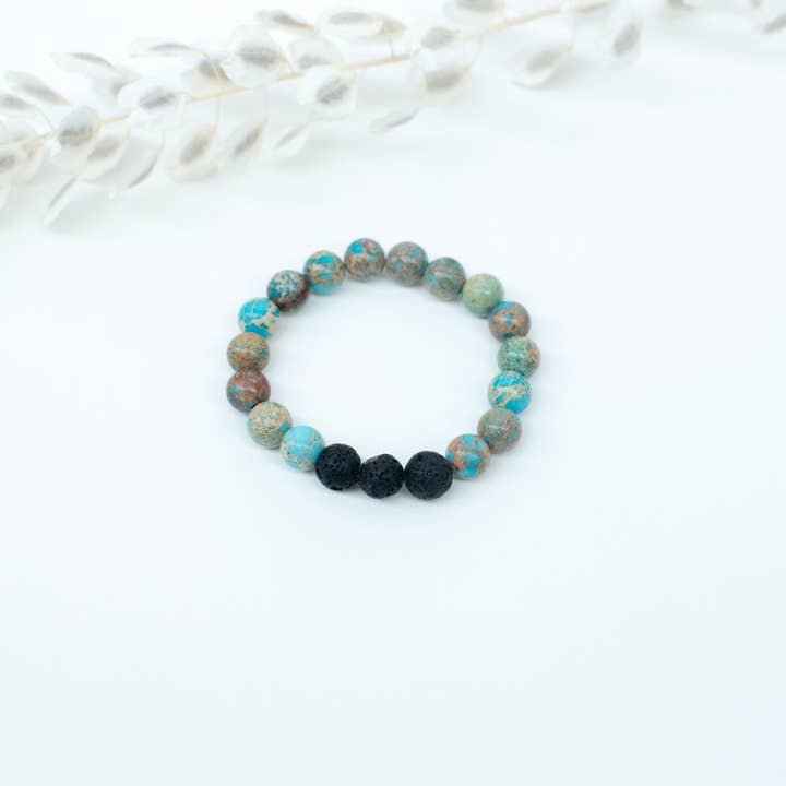 Drops of Gratitude - Venta al por mayor Pulseras de aromaterapia - Pulsera y aceite de aromaterapia para niños, azul claro