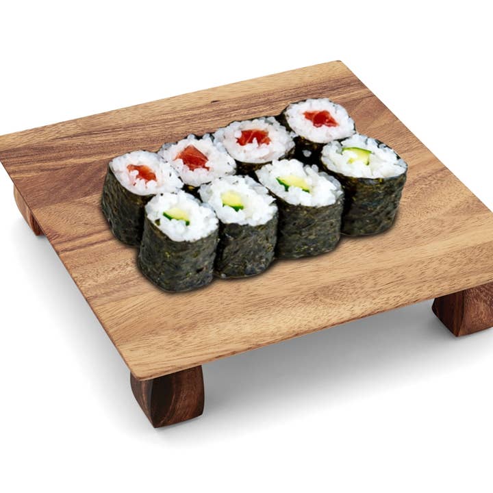 Fox Run Brands - Wholesale Serving Tray - Ironwood Kyoto Sushi Stand, Acacia, 10" x 10" x 2"