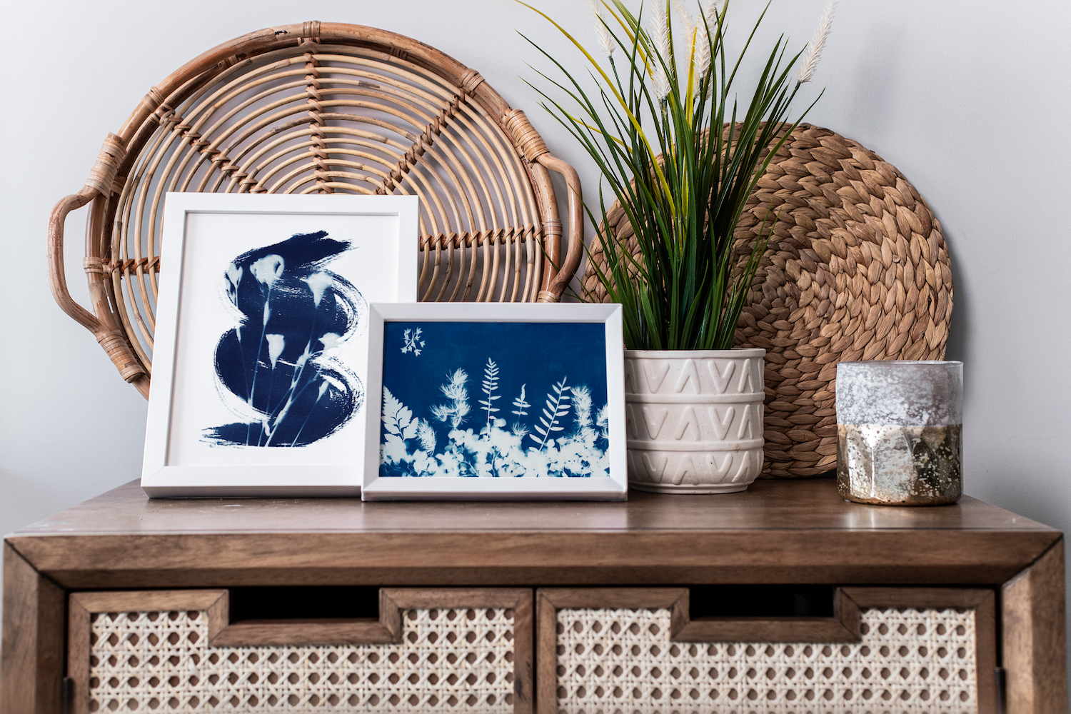 Far Mountain Studio - Wholesale Art Print - "Floral Melody" Blue Floral Fine Art Print 8"x10" Unframed2