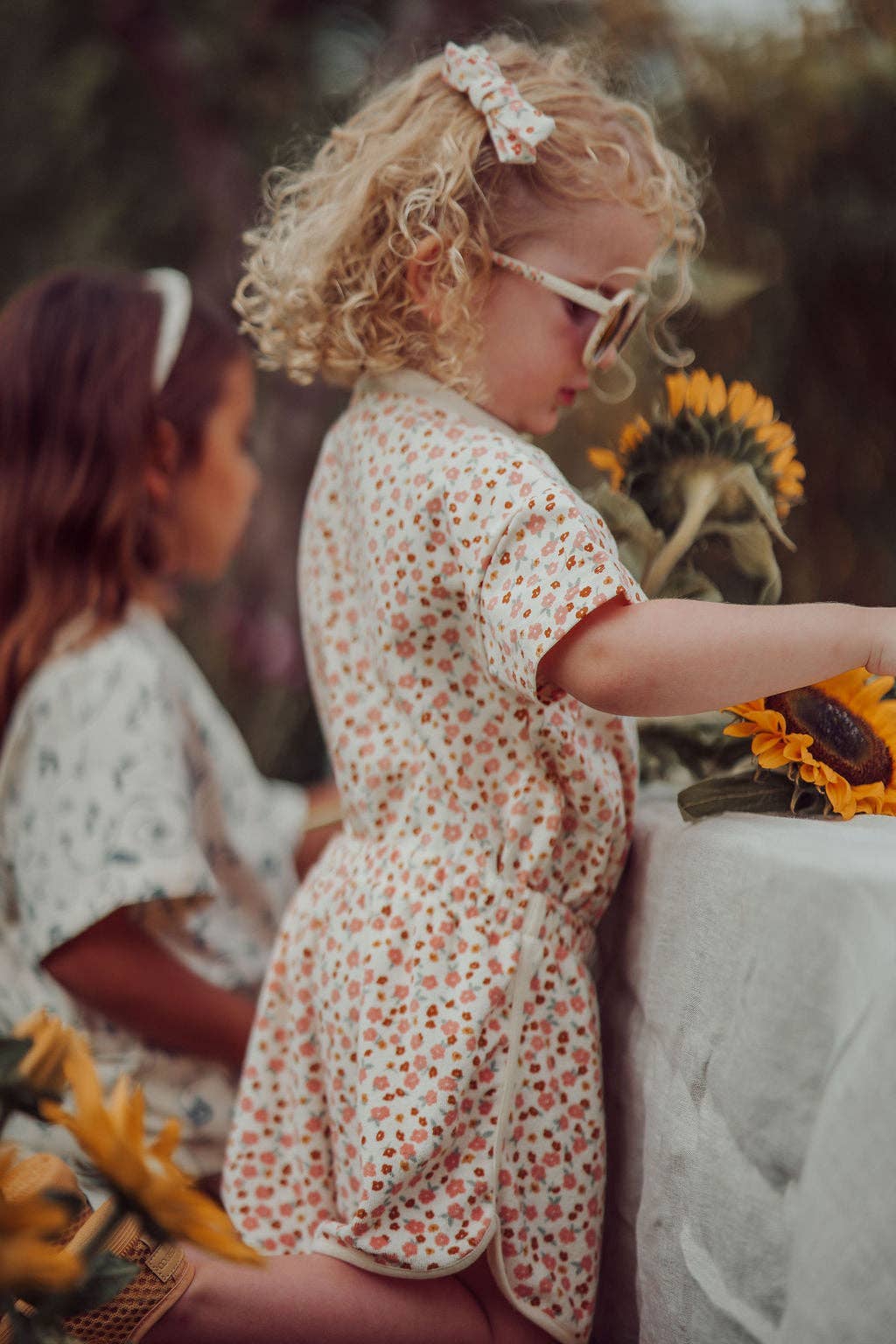 Sunset Meadow Retro Shorts | Organic Cotton Terry - | GCO2259 for wholesale on Faire1