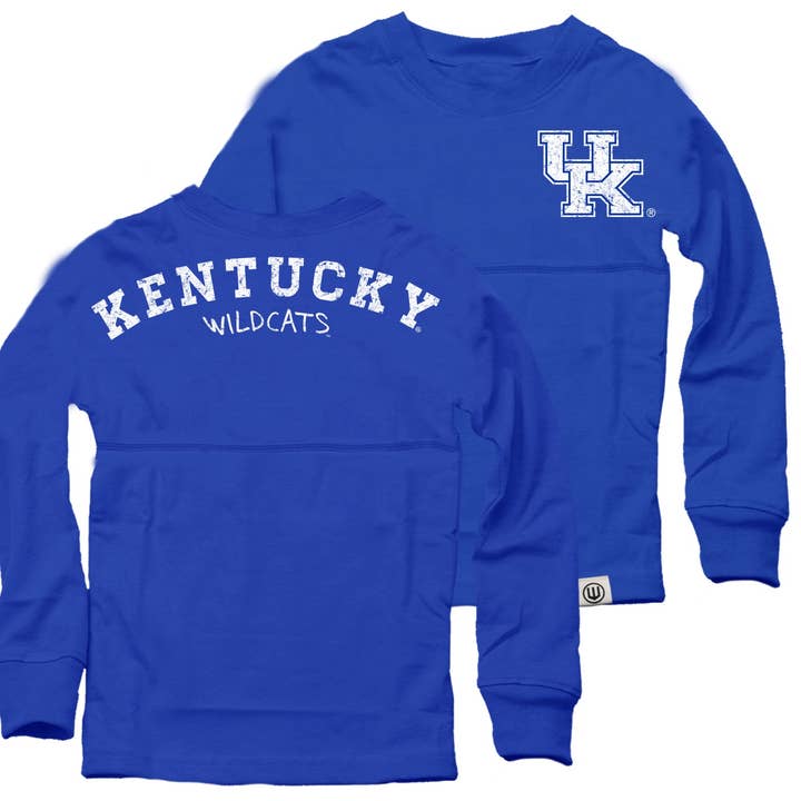 Wes & Willy Kentucky Wildcats Girl's Cheer Shirt for wholesale by Wes and Willy
