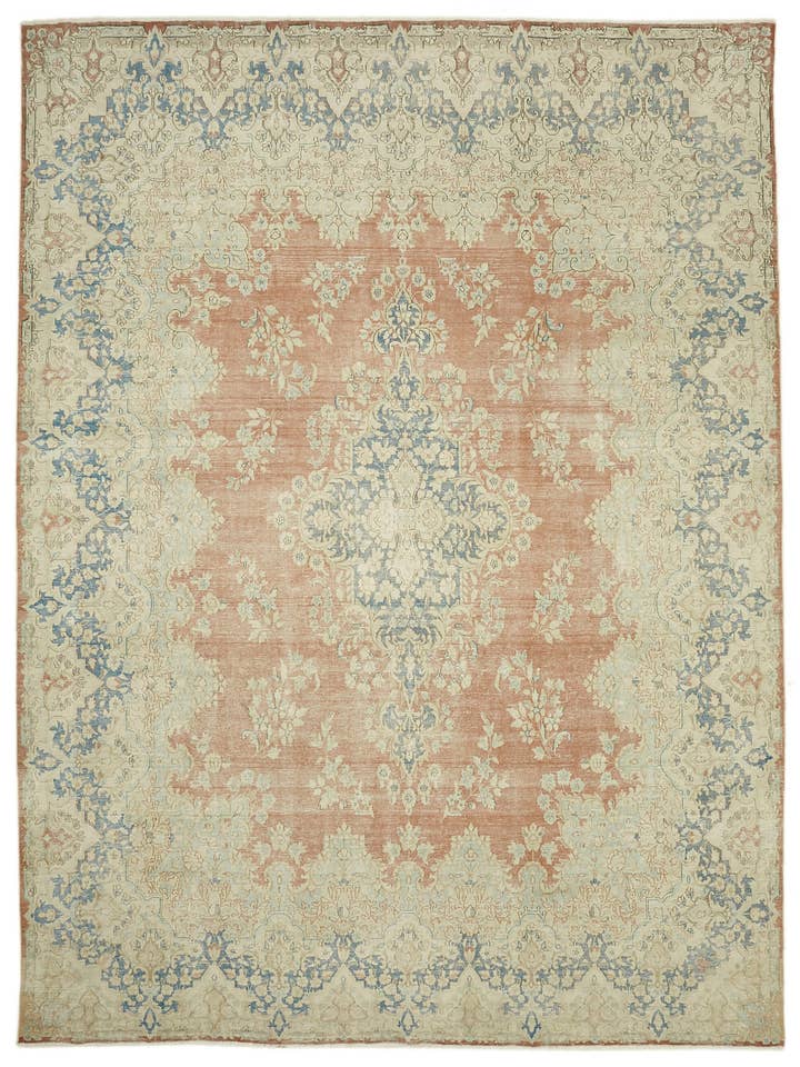 Alfombra grande hecha a mano beige 10x13 - 46166 para venta al por mayor de RUG N CARPET