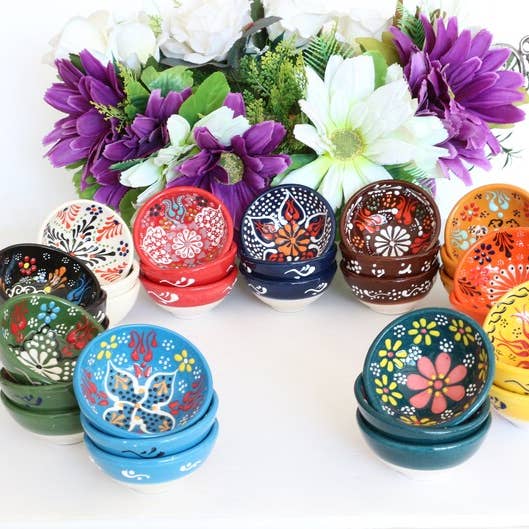 Mediterranean Collection – Großhandel Schüssel – Best Value Mini-Schüssel-Set Nr. 2 — 30 Stück, verschiedene Farben2