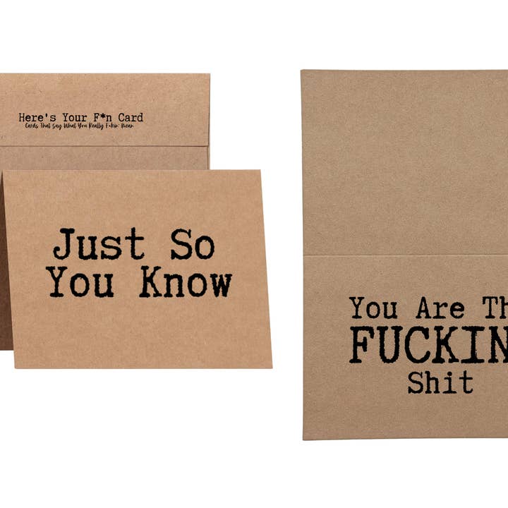 HeresYourF*nCard – wholesale Kärlekskort – Du är F* ckin Sh* t | Roliga svordomar gratulationskort