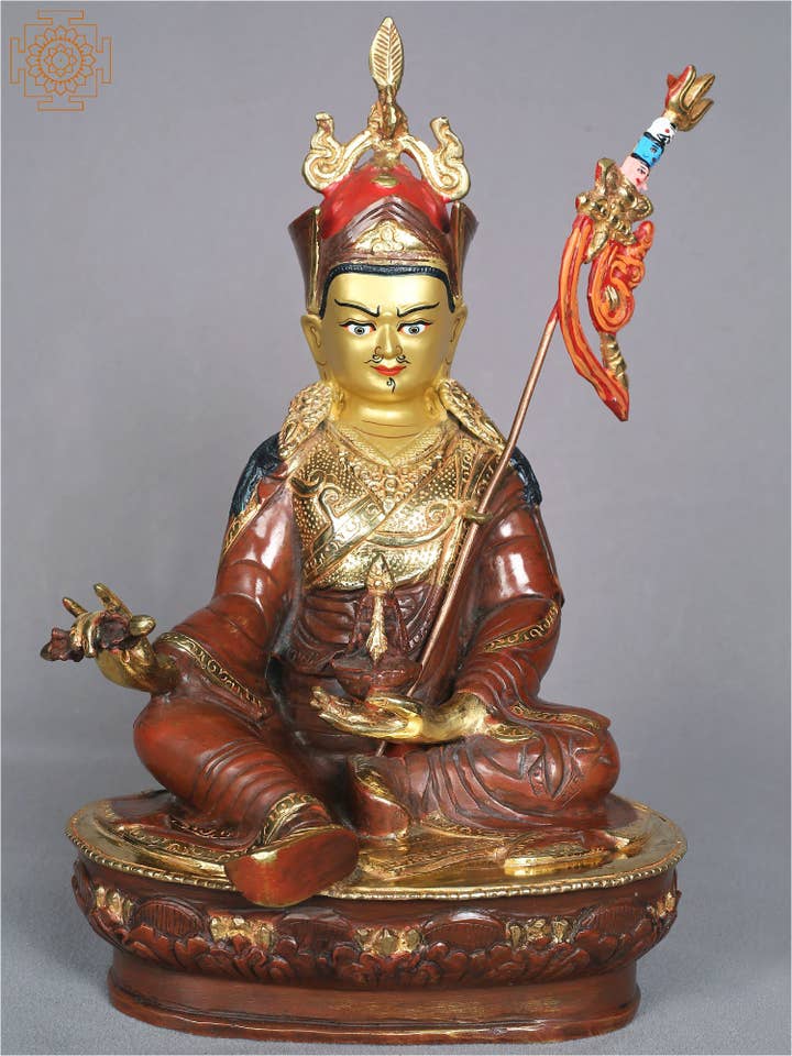 13'' Deity Padmasambhava Idol With Weapon for wholesale by Exotic India Art