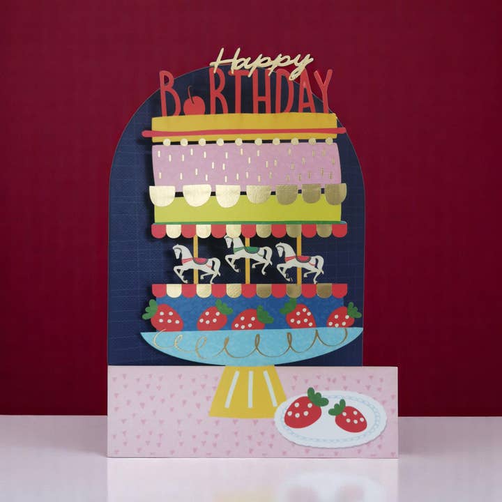 AL267 Exquisite Floral Birthday Card for wholesale by Alljoy Design