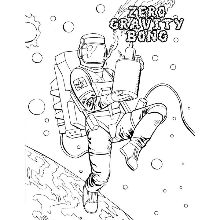 Green White I Can Smoke Weed Out of That Coloring Book, CB-008 for wholesale on Faire1